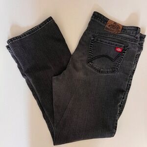 Dickies Denim Jeans Bootcut Gray‎ Wash Casual Everyday Comfort Women's 18 TL